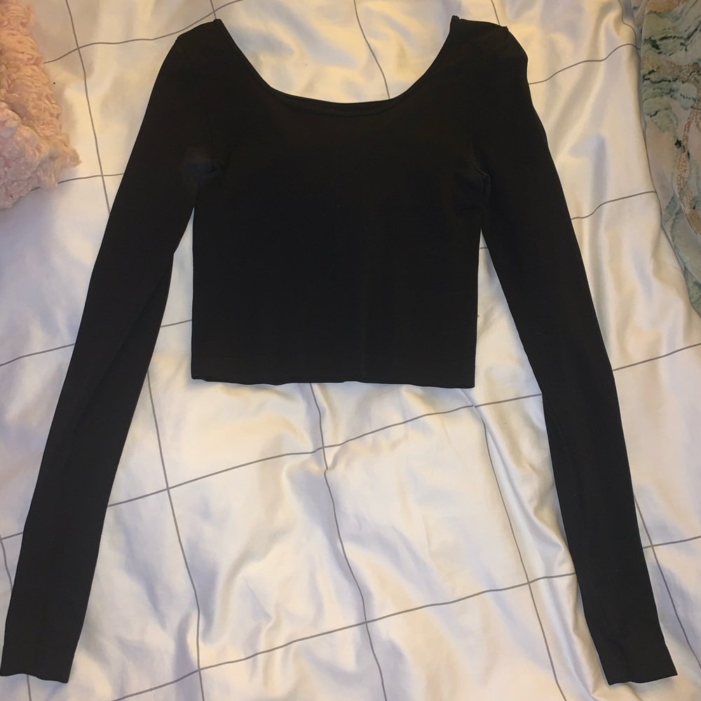 Black Spandex Crop Top